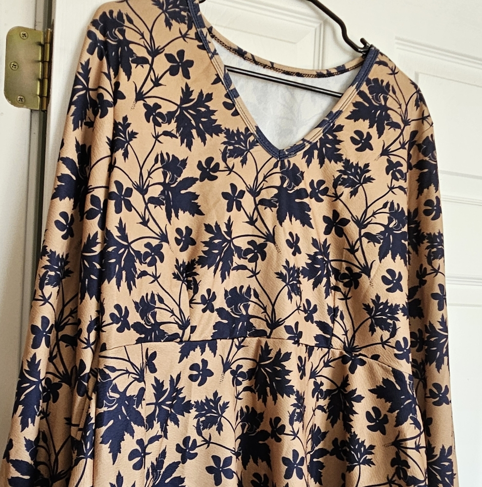 Fall floral peplum top